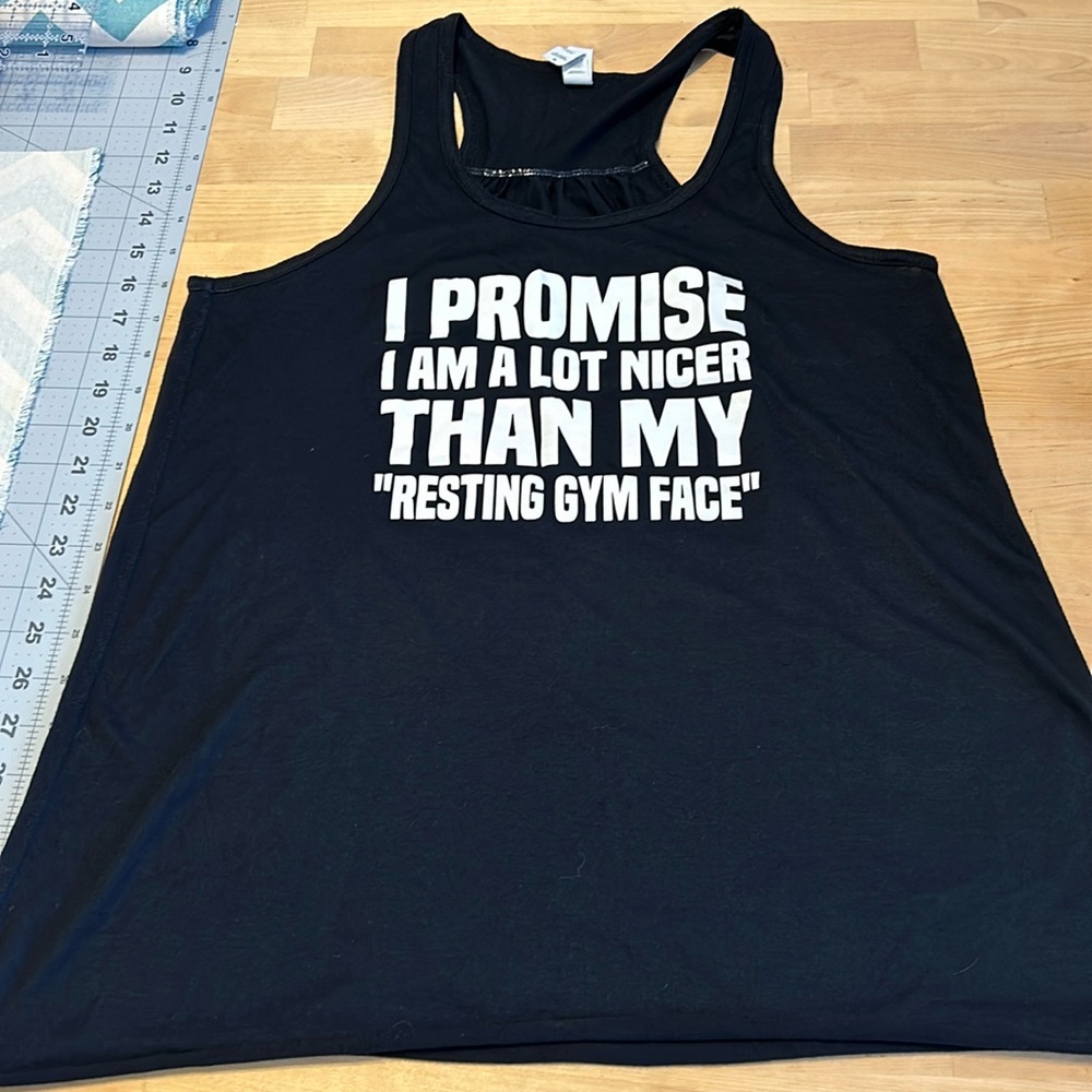 CVG “Resting Gym Face” tank size XL NWOT